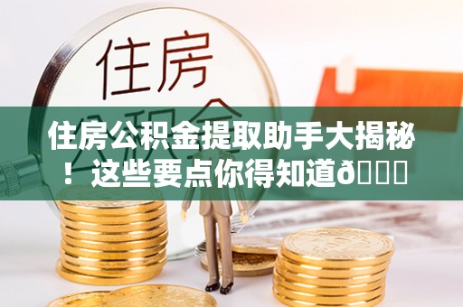 七股住房公积金提取助手大揭秘！这些要点你得知道😎